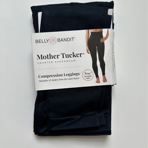 NWT Mother tucker compression post party leggings navy blue small